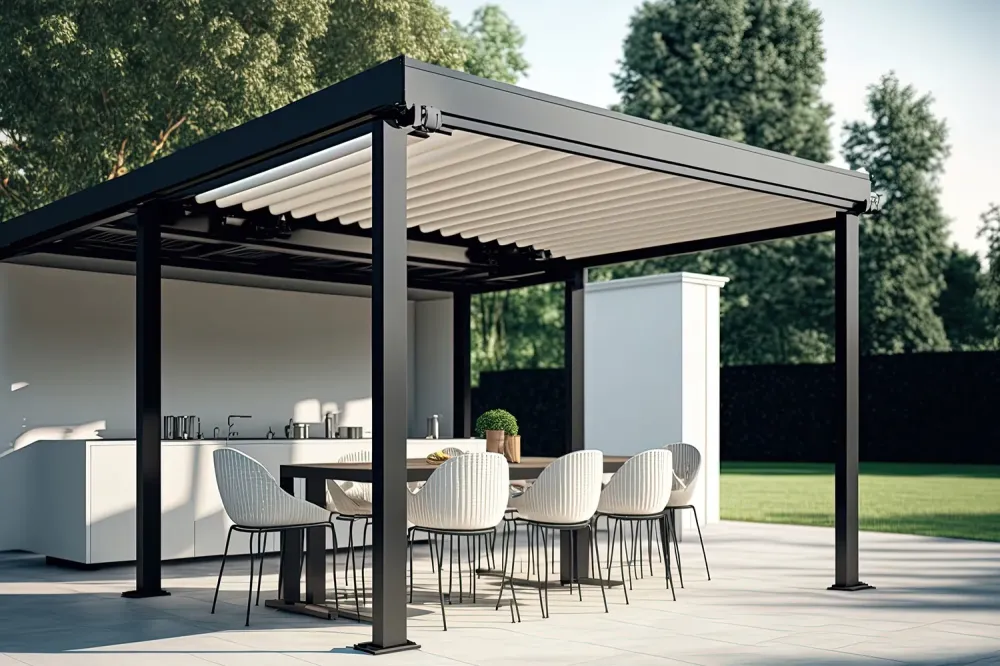 pergola adossée maison